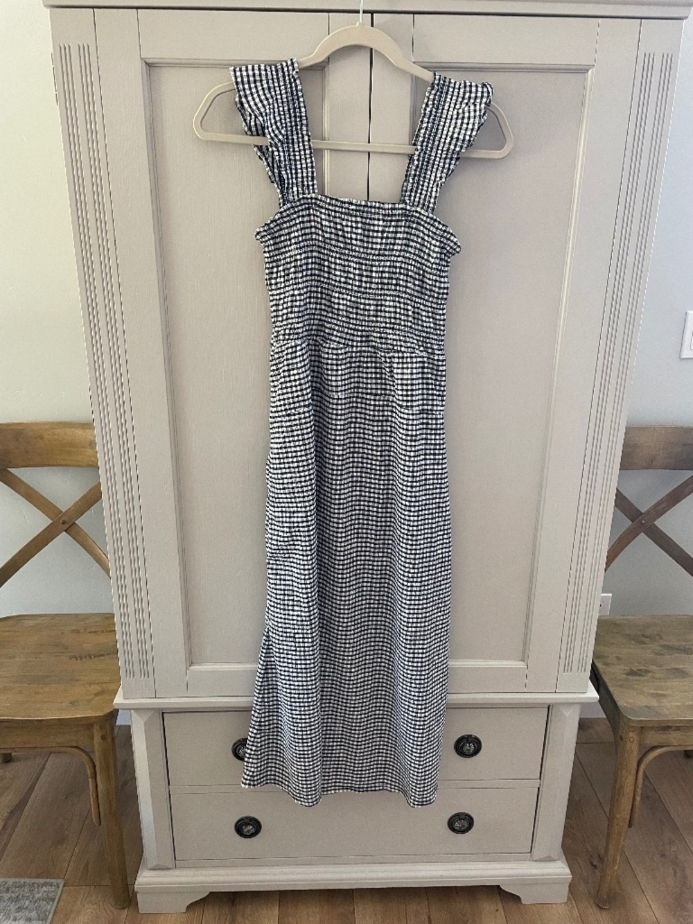 Old Navy navy and White Gingham Sundress